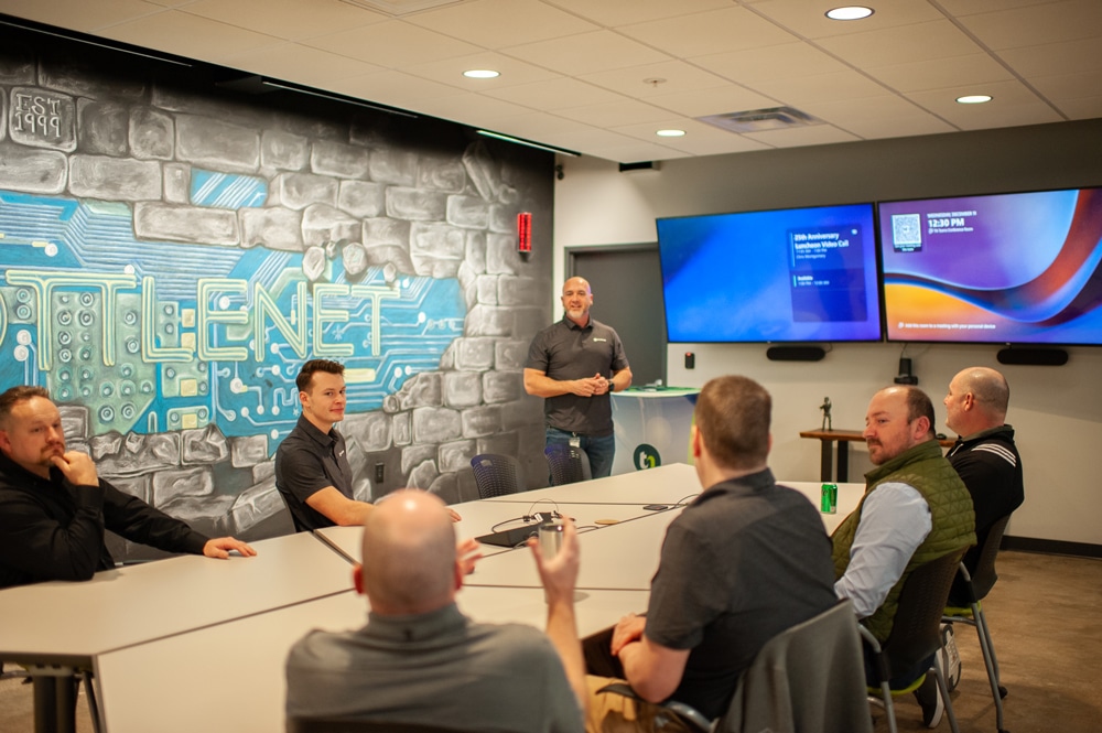 meeting to discuss IT support for financial